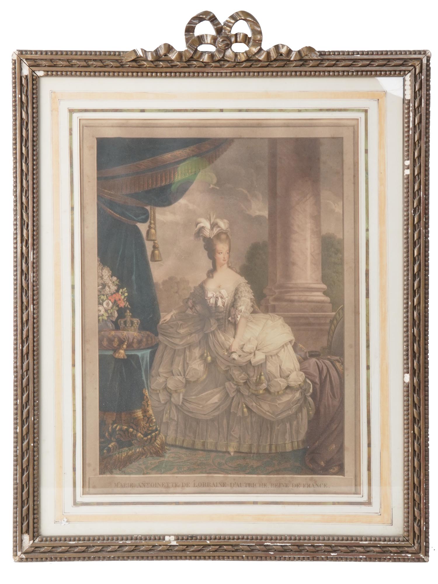 MARIE ANTOINETTE AND LOUIS XVI ANTIQUE ETCHINGS PIC-1